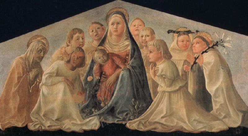  Madonna of Humility with Angels and Carmelite Saints